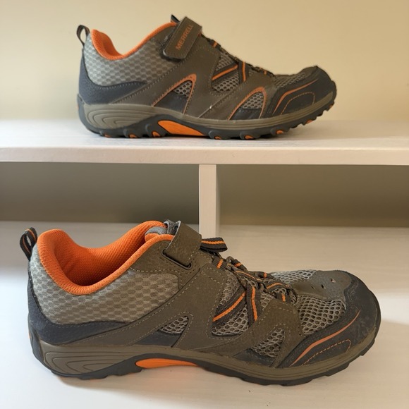 Merrell Kids Hiking Shoes Trail Chaser Outdoors Mountain Size 7M  Gray/Orange - Picture 5 of 10